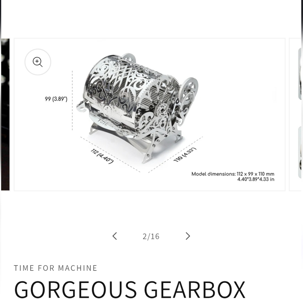 Gorgeous Silver Gearbox Model